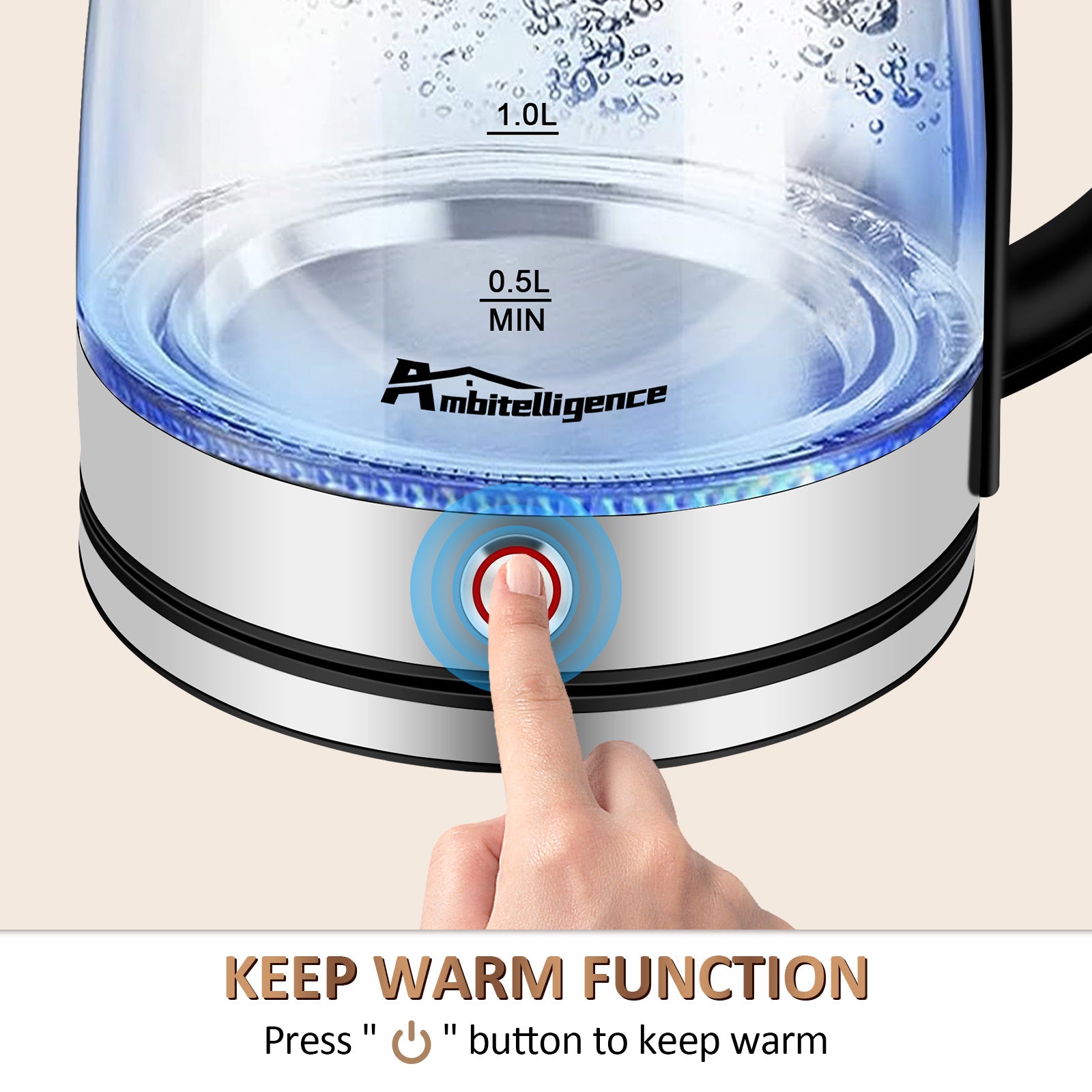 Electric Kettle With LED Light