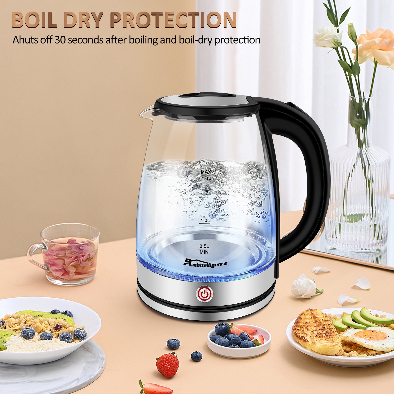 Electric Kettle With LED Light