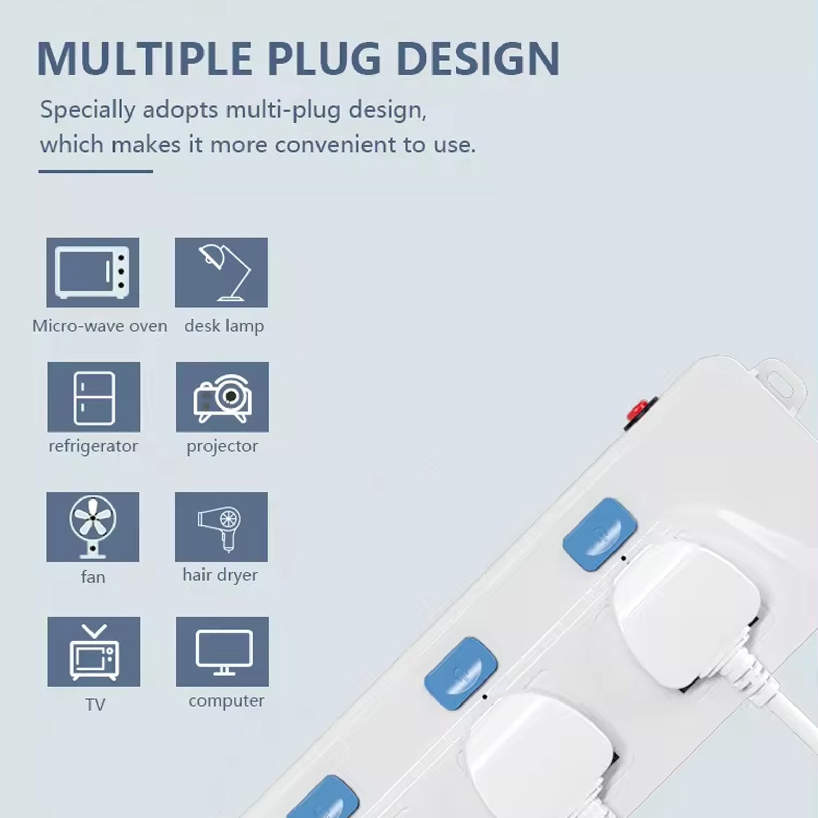 Protected Extension Lead 4 Gang With 2 USB