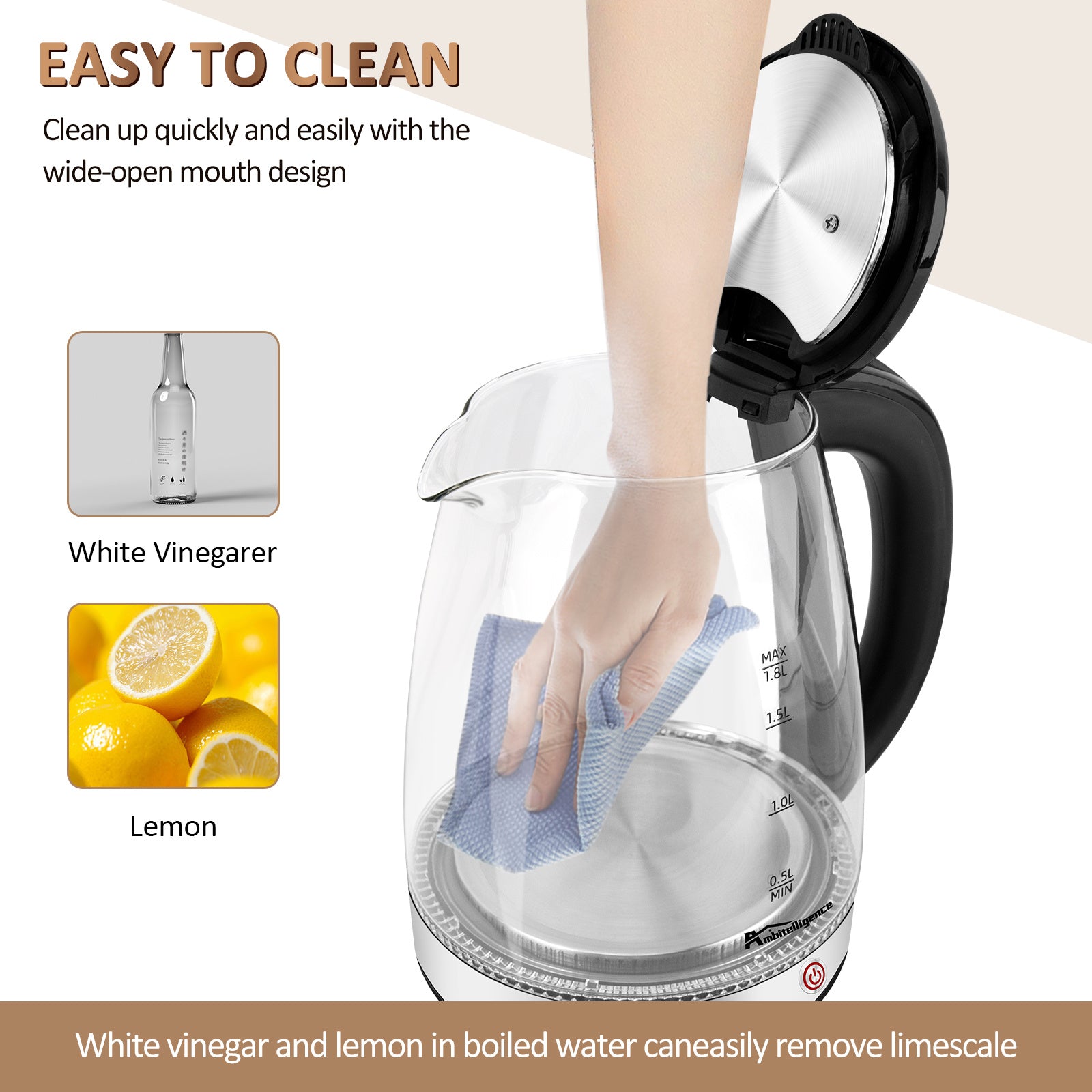 Electric Kettle With LED Light